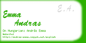 emma andras business card