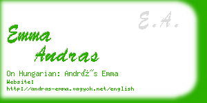 emma andras business card